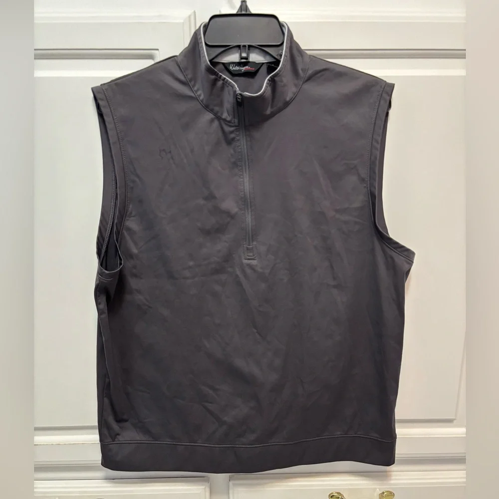 Walter Hagen Essentials Charcoal Gray 1/4 Quarter Zip Up Golf Vest Men’s Medium